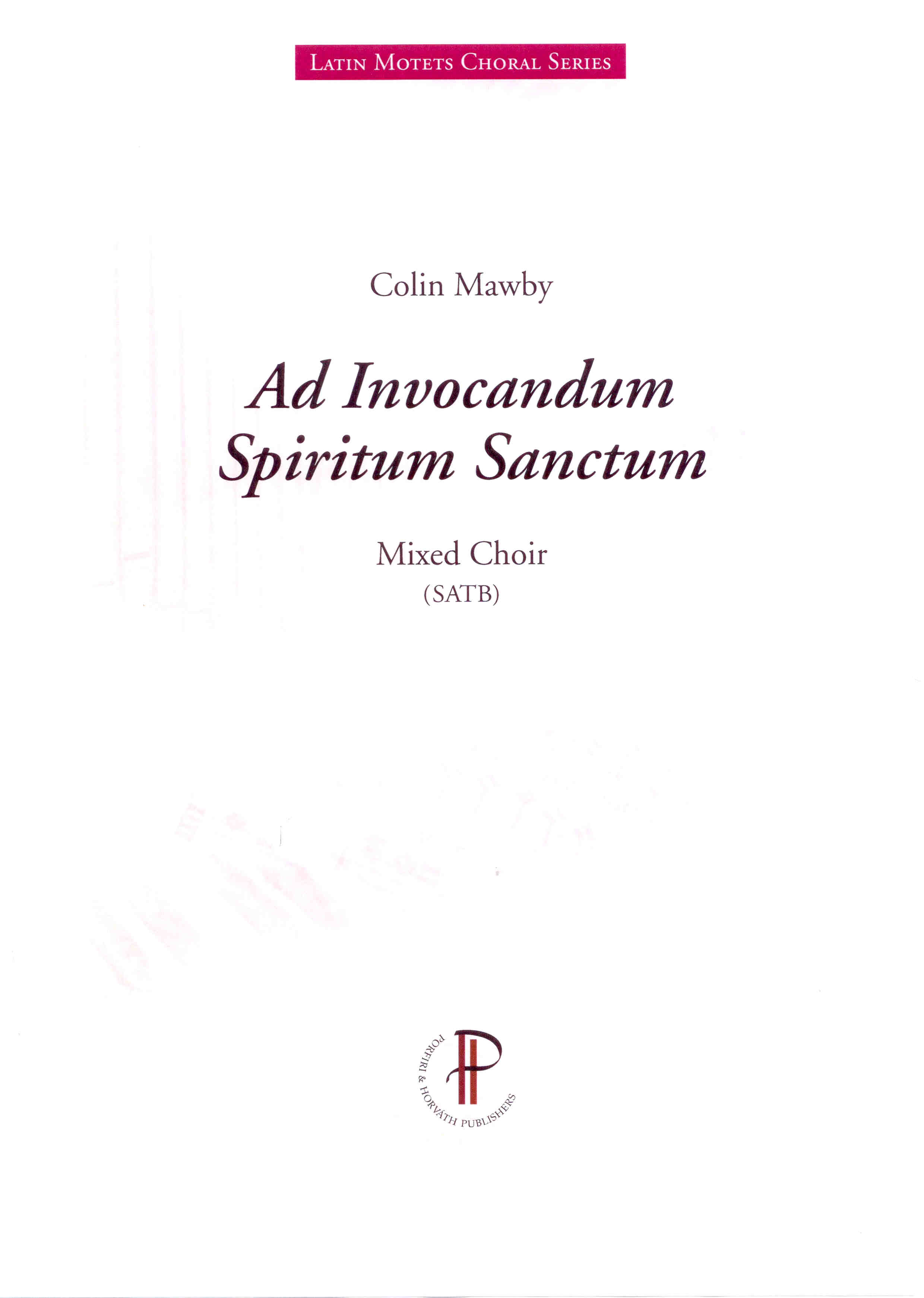 Ad Invocandum Spiritum Sanctum - Probepartitur zeigen